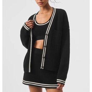 Alo Yoga tennis club sweater knit cardigan